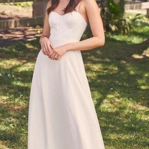 Lulus Best Part Of Me Satin Bustier Maxi Dress